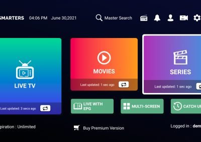 Abonnement IPTV SMARTERS PRO 3 mois 2 Ecrans 3 Activation application IPTV SMARTERS PRO 3/mois PREMIUM